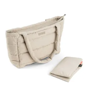 DONE BY DEER Quilted Changing Tote Bag - Sand