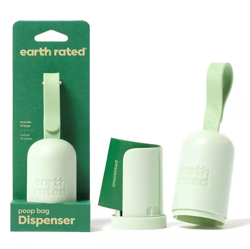 Earth Rated Poop Bag Dispenser 2.0 with 15 bags