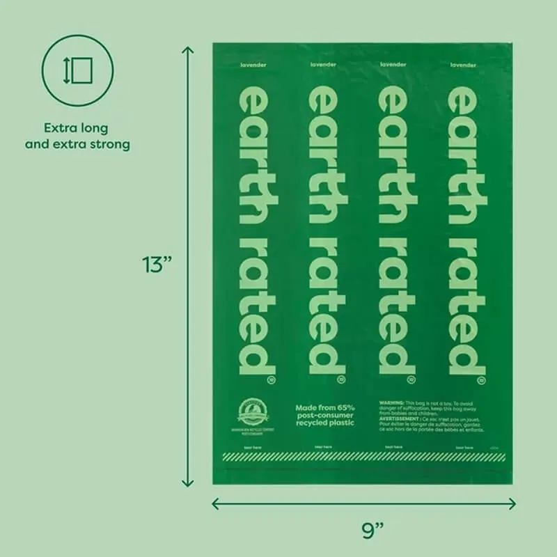 Earth Rated Poop Bag Dispenser 2.0 with 15 bags