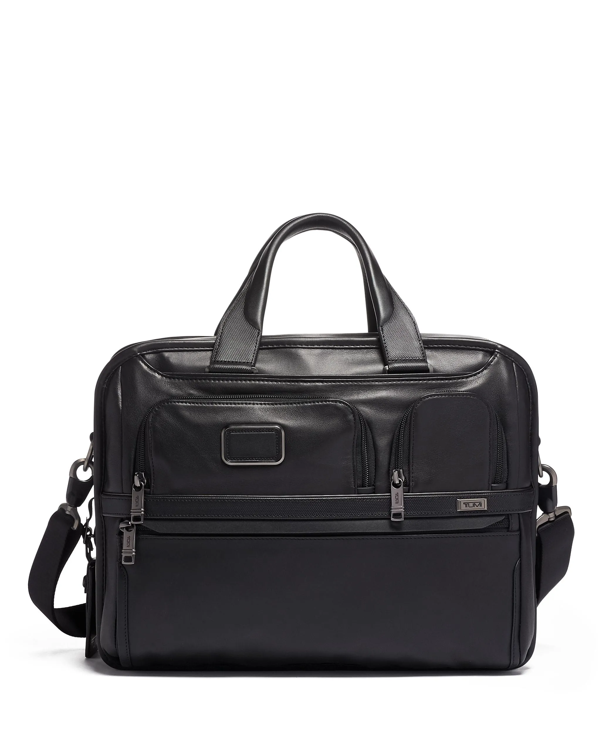 Expandable Organizer Laptop Brief Leather