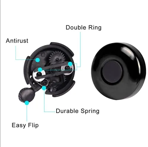 Fastped Bicycle Motu Bell Adjustable Bicycle Accessories, Black