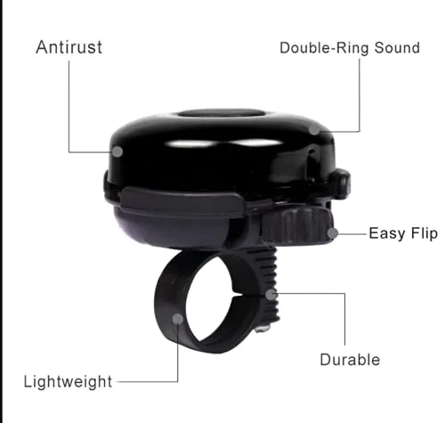 Fastped Bicycle Motu Bell Adjustable Bicycle Accessories, Black
