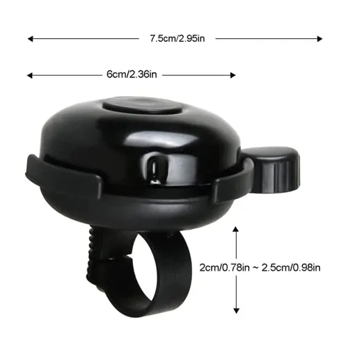 Fastped Bicycle Motu Bell Adjustable Bicycle Accessories, Black