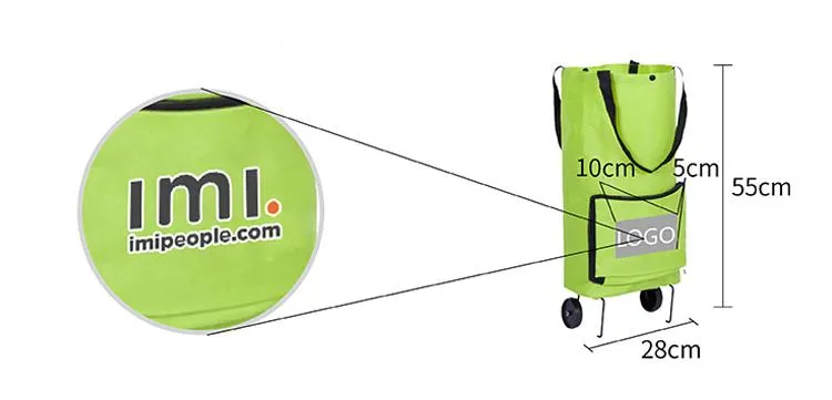 Foldable Shopping Trolley Bag With Wheels