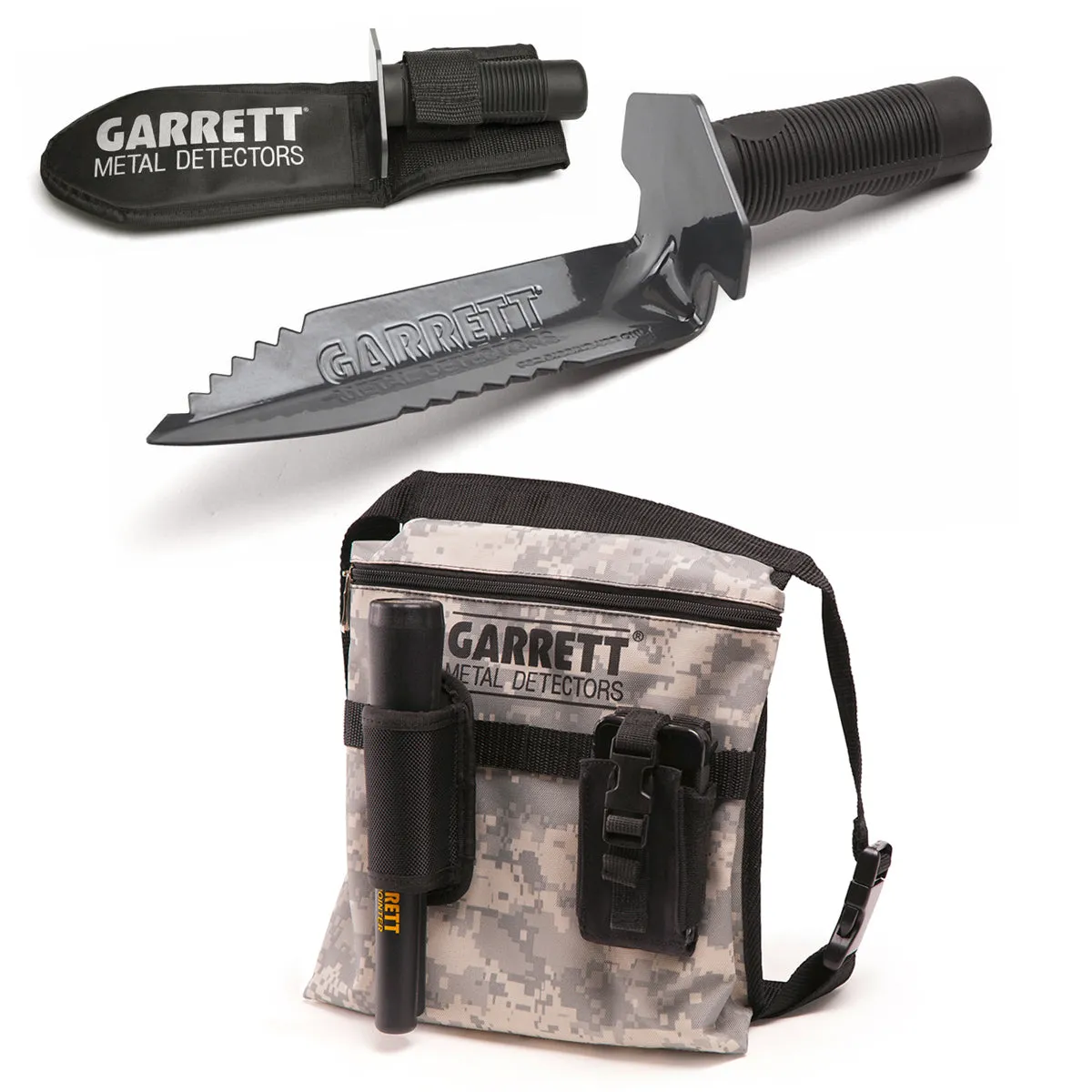 Garrett Edge Digger w/ Sheath &amp; Camo Finds Pouch Combo