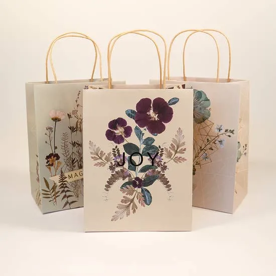 Gift Bag - Plum Leaves