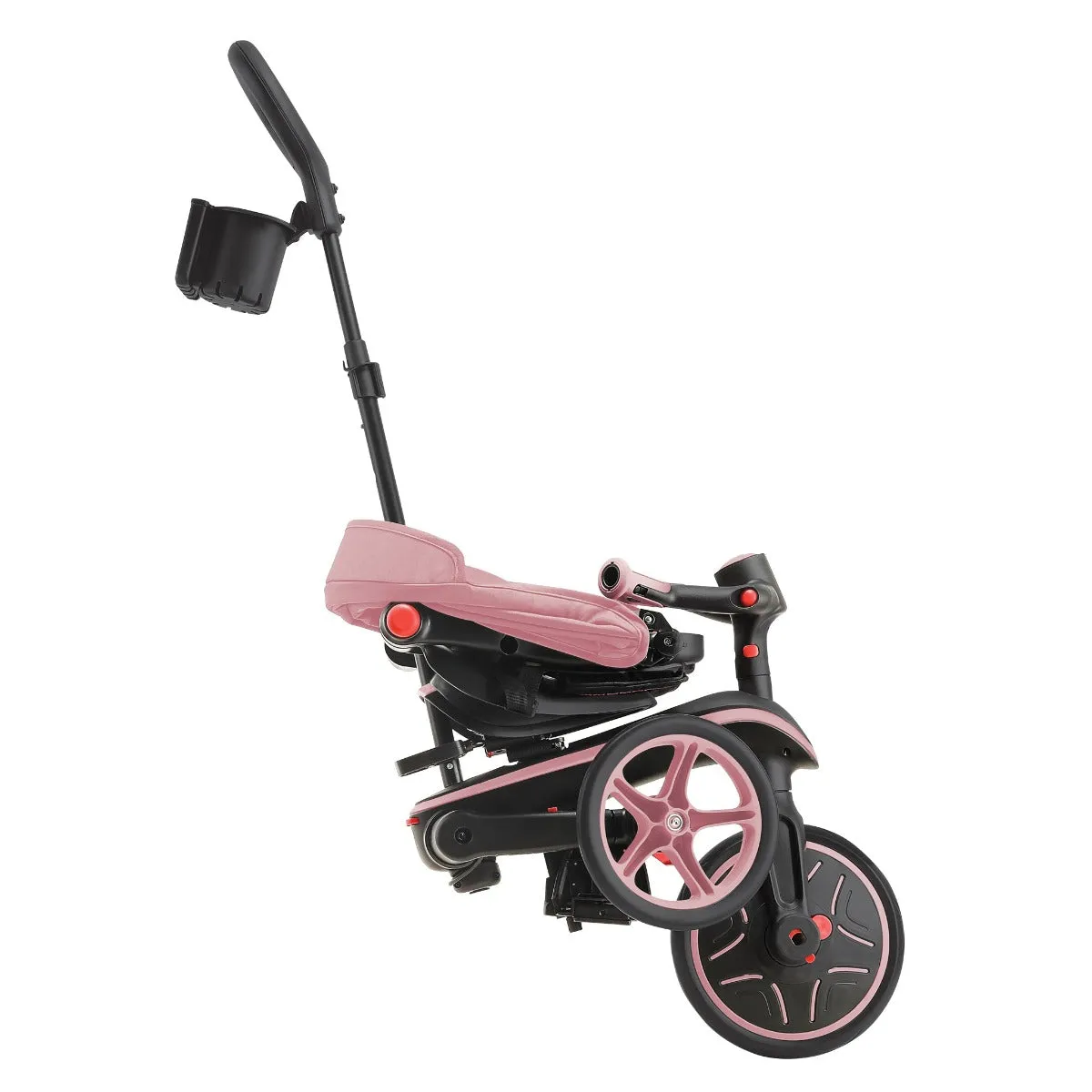 Globber Explorer Trike Foldable 4-in-1  Baby Trike & Kids Balance Bike - Pastel Pink