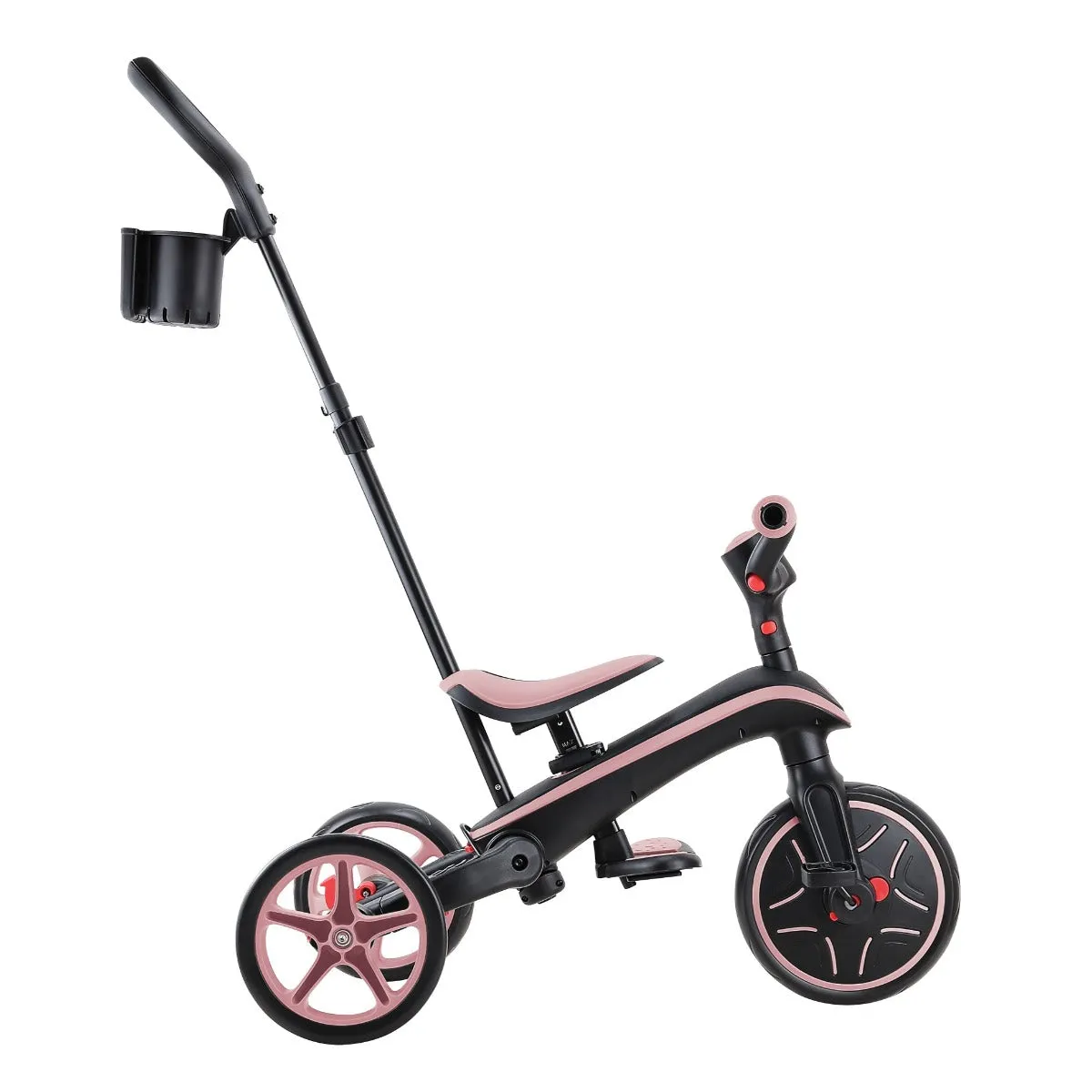 Globber Explorer Trike Foldable 4-in-1  Baby Trike & Kids Balance Bike - Pastel Pink