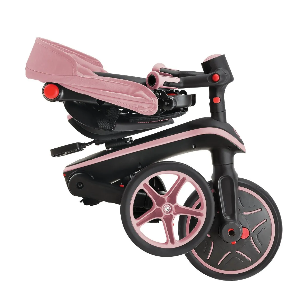 Globber Explorer Trike Foldable 4-in-1  Baby Trike & Kids Balance Bike - Pastel Pink