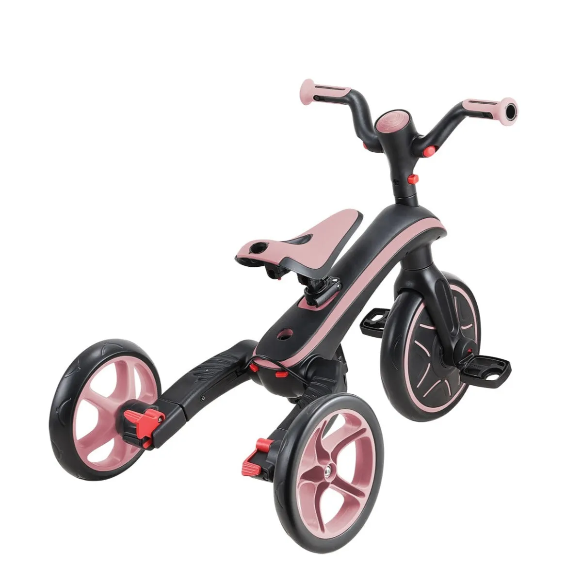Globber Explorer Trike Foldable 4-in-1  Baby Trike & Kids Balance Bike - Pastel Pink