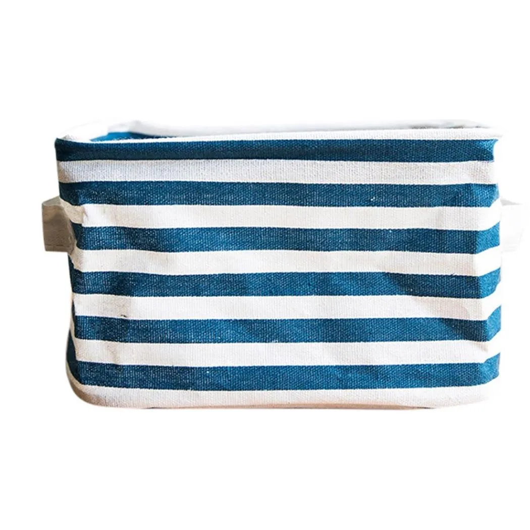 Goddessvan Storage Baskets,Foldable Cube Storage Bin Closet Toy Box Container Organizer Fabric Basket (Navy)