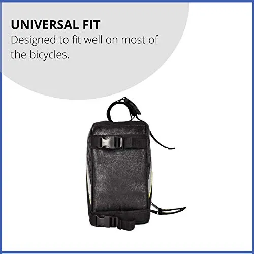 GR GOLDEN RIDERS Polyester Bicycle Front Frame/Tube Bag for Mobile Phone (Black)