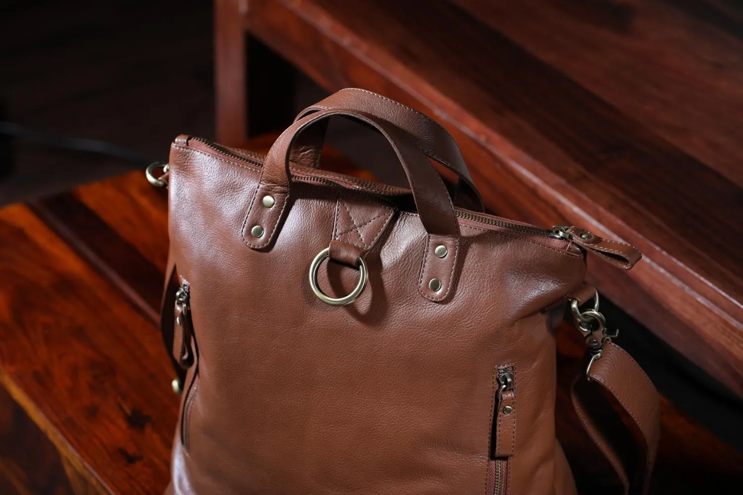 Hana Satchel in Dark Brown