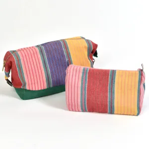 Hand Woven Toiletry Bag Set | Carousel Stripe