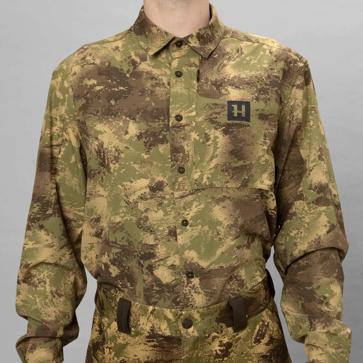 HARKILA Deer Stalker Camo Long Sleeve Shirt - Mens - AXIS MSP  Forest Green
