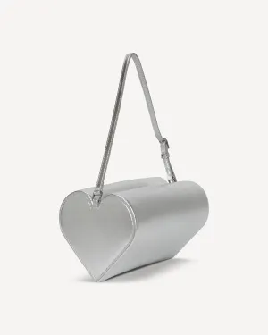 HEART HANDBAG - Silver
