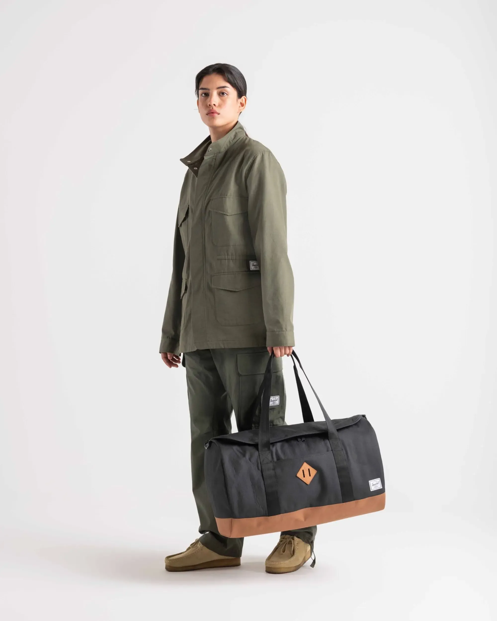 Herschel Heritage™ Duffle - 40L - Black/Saddle Brown