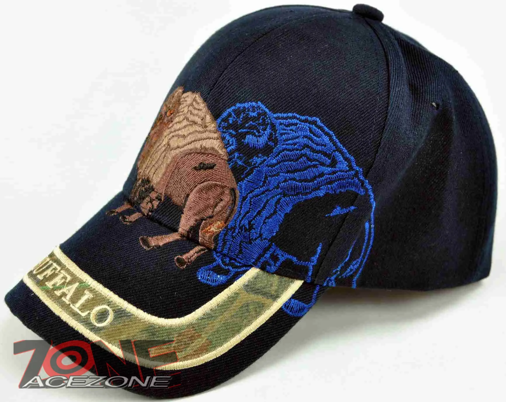 HUNTER BUFFALO OUTDOOR SPORTS CAP HAT NAVY CAMO