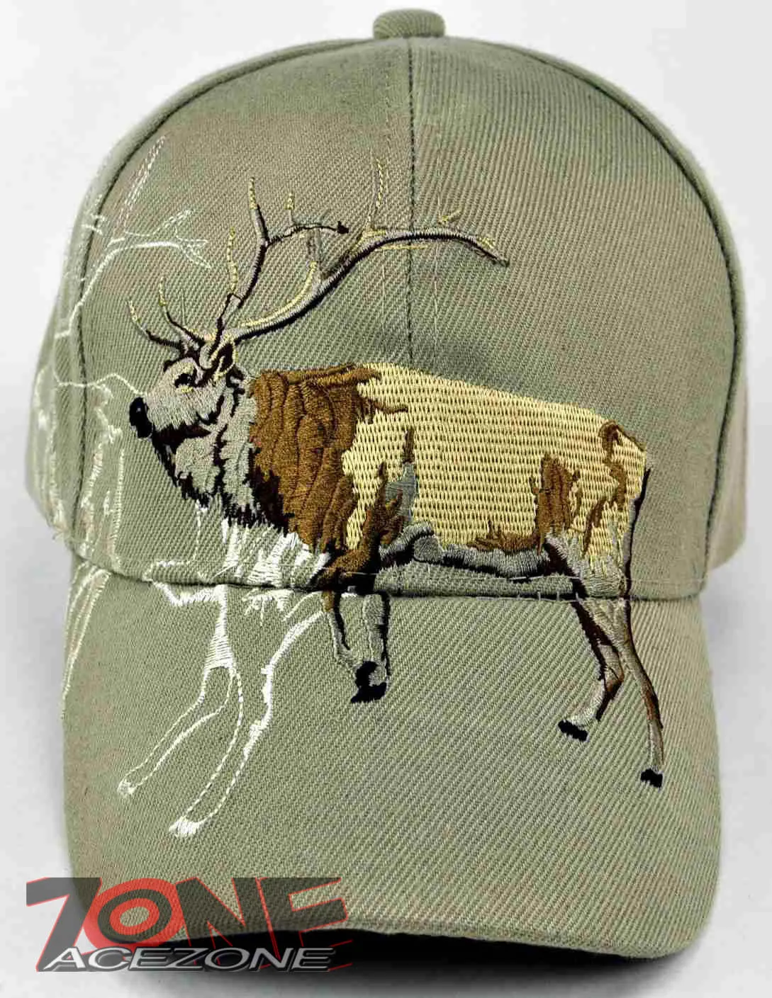 HUNTER HUNT BIG ELK OUTDOOR SPORTS CAP HAT TAN