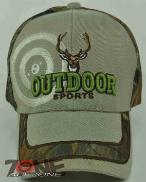 HUNTER HUNT DEER BUCK OUTDOOR SPORTS CAP HAT TAN CAMO