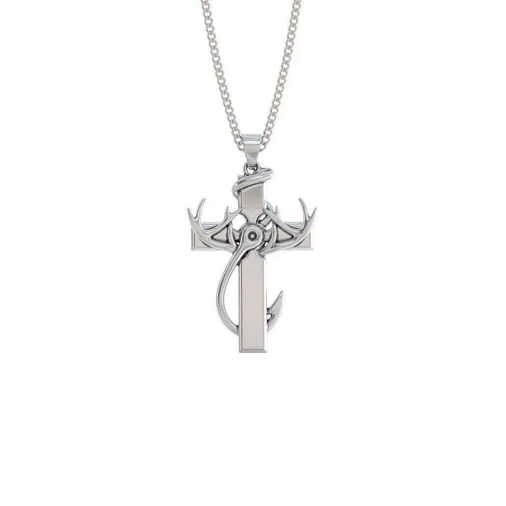 Hunting, Faith & Fishing Pendant Necklace