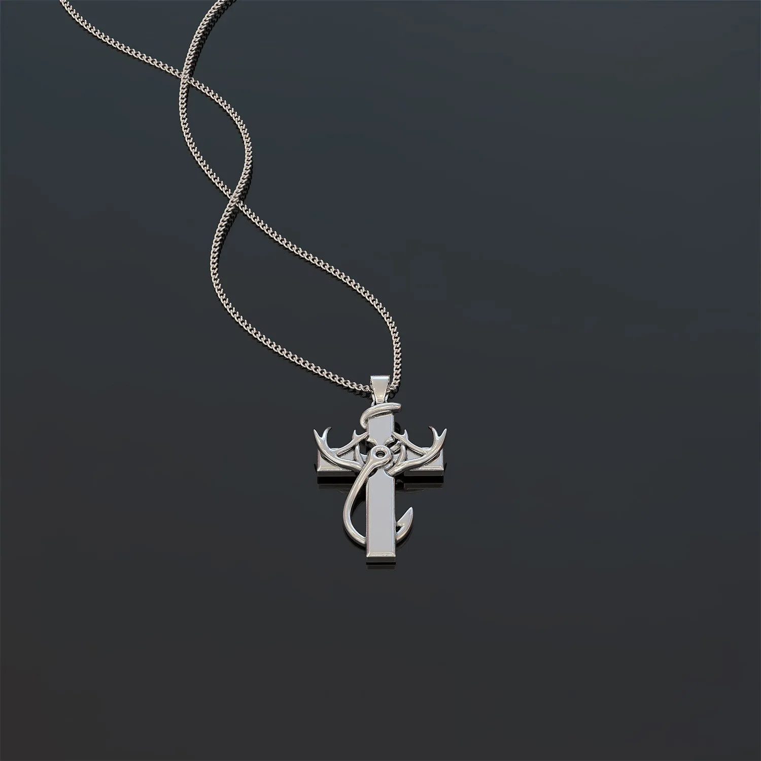 Hunting, Faith & Fishing Pendant Necklace