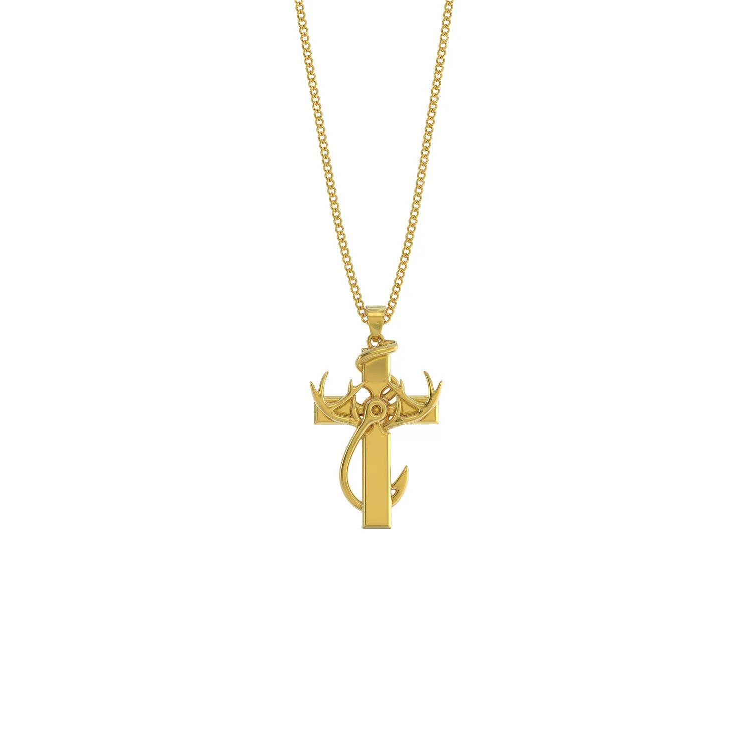 Hunting, Faith & Fishing Pendant Necklace
