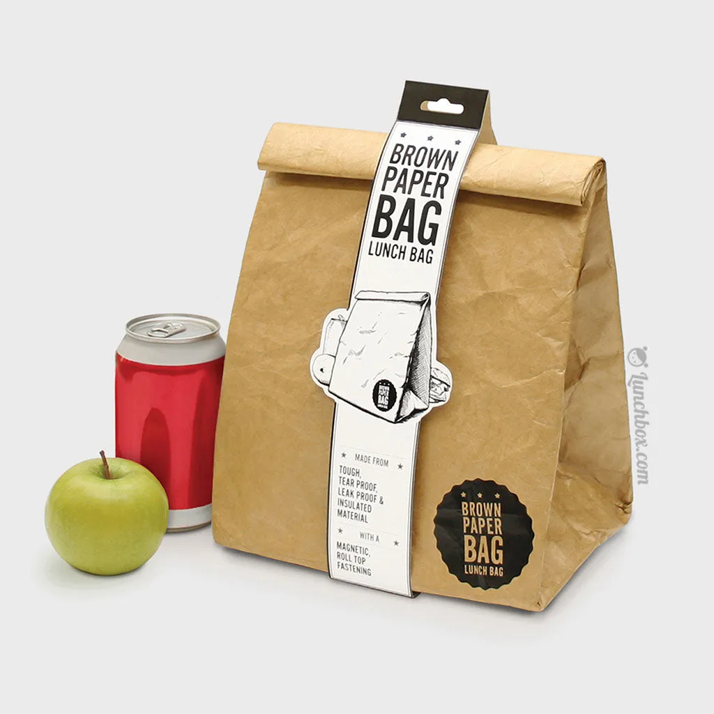 Insulated Brown Lunch Bag