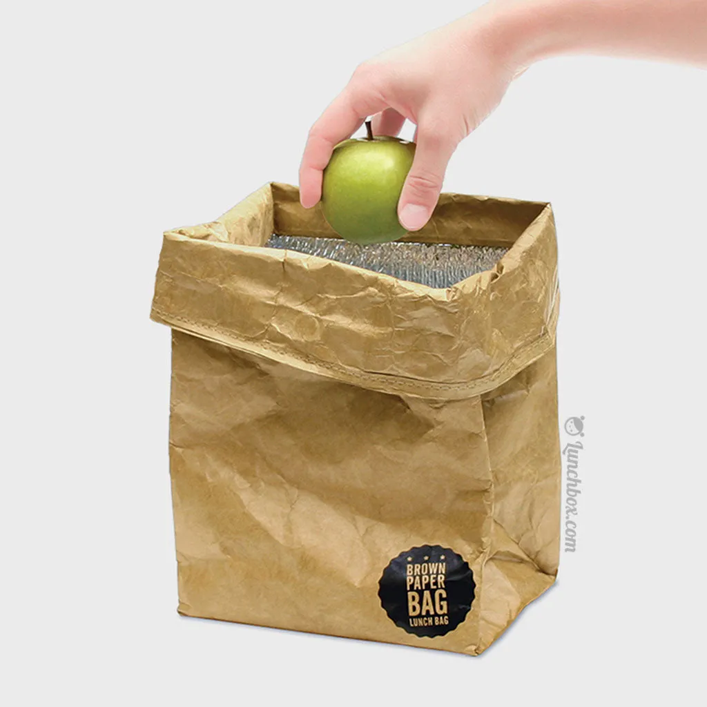 Insulated Brown Lunch Bag