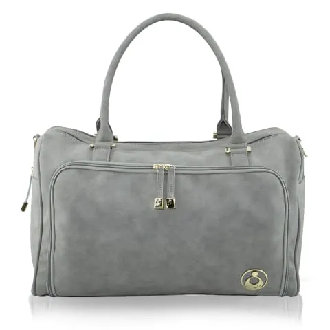 Isoki Double  Zip Satchel Stone Grey