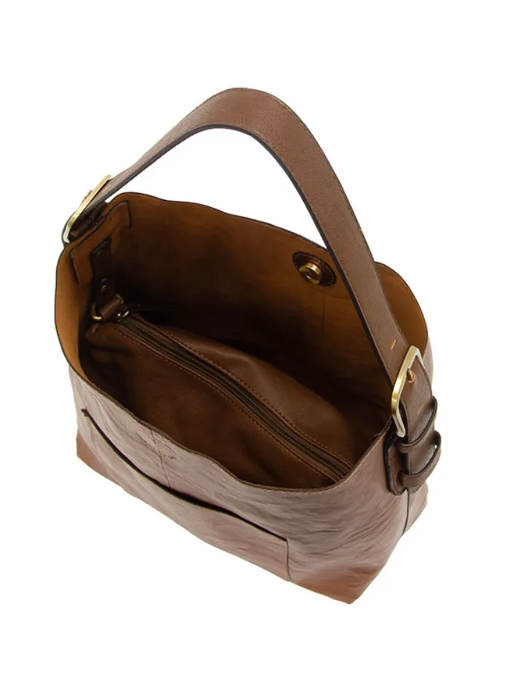Joy Susan Classic Hobo Handbag- Walnut / Coffee Handle
