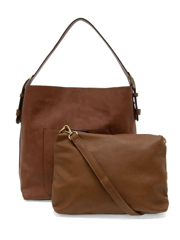 Joy Susan Classic Hobo Handbag- Walnut / Coffee Handle