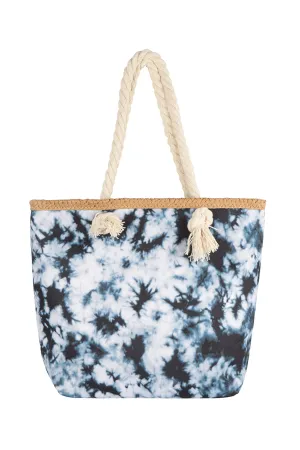 KIDS TIE DYE ROPE HANDLE SUMMER TOTE BAG