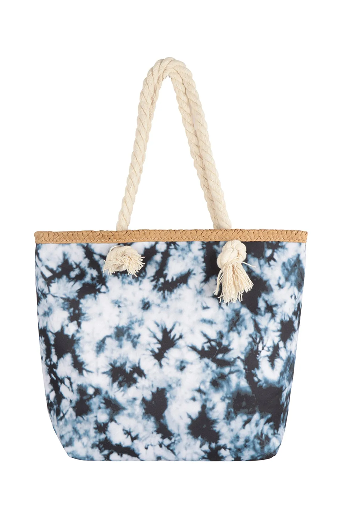 KIDS TIE DYE ROPE HANDLE SUMMER TOTE BAG