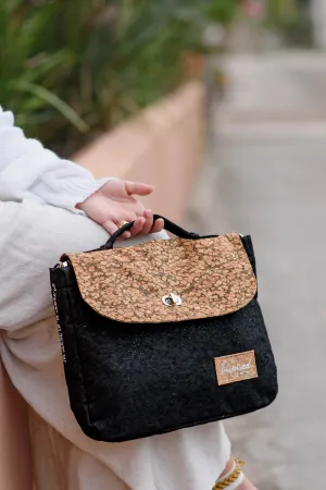 KORK Crescent Cork Messenger - Black