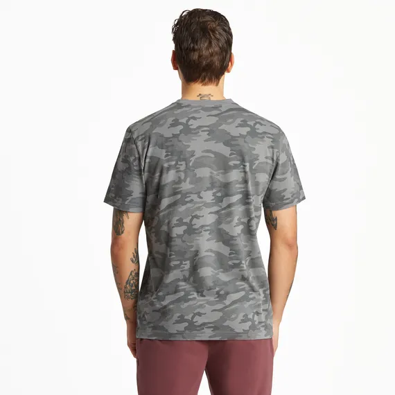 Life is Good Men's Buck Buck Moose Allover Printed Crusher Tee