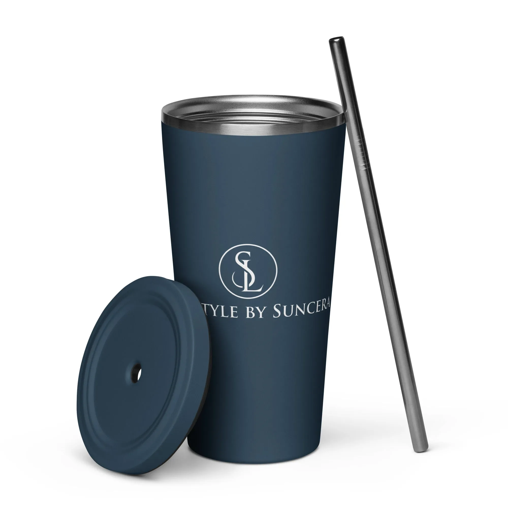 Lifestyle By Suncera Stainless Steel Tumbler w/Straw