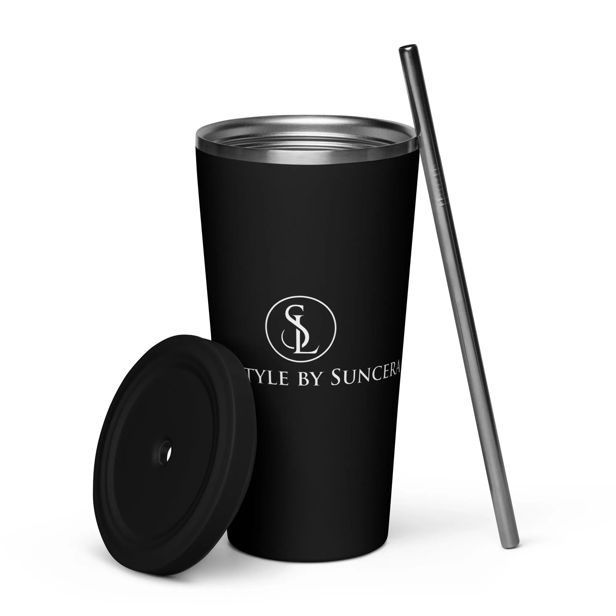 Lifestyle By Suncera Stainless Steel Tumbler w/Straw