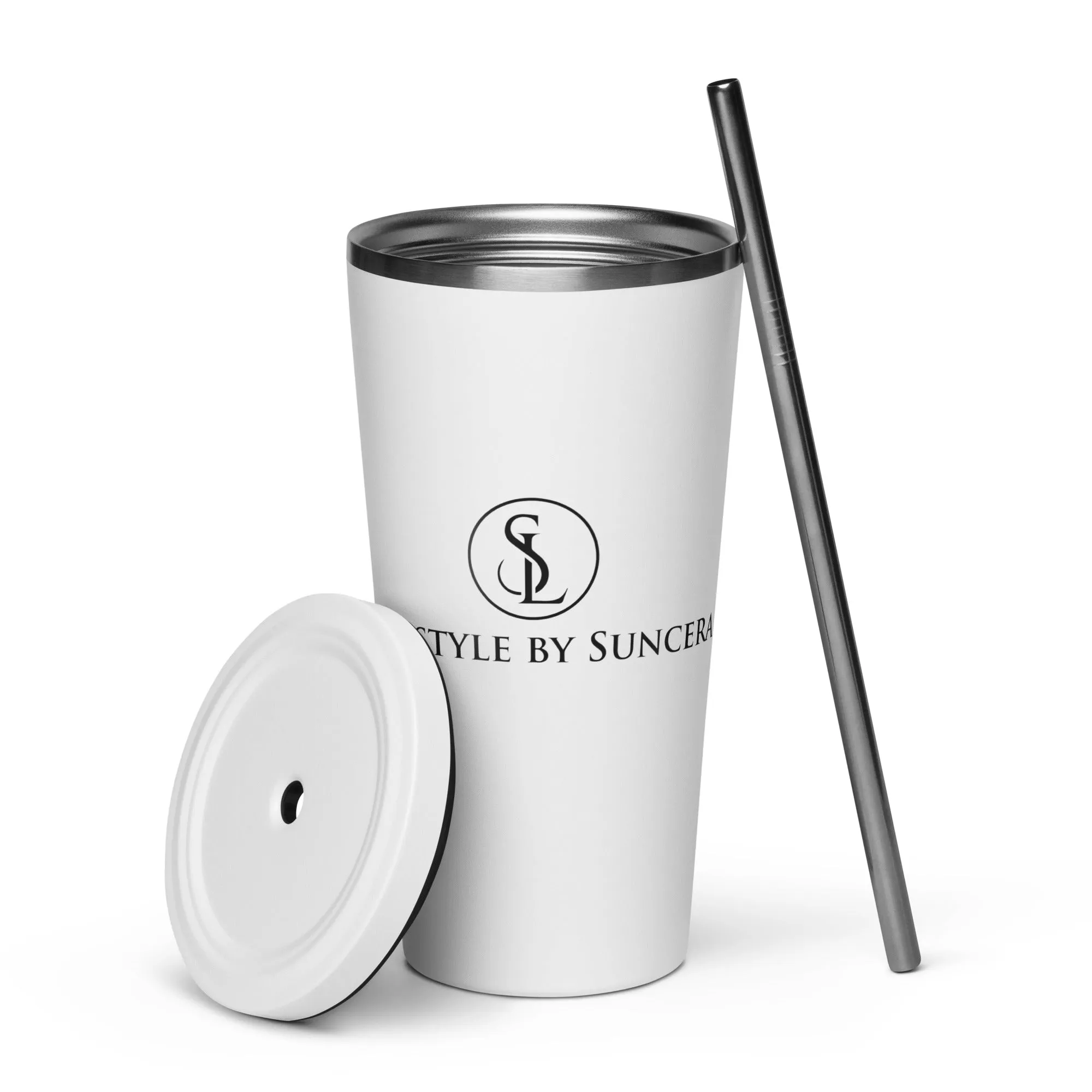 Lifestyle By Suncera Stainless Steel Tumbler w/Straw