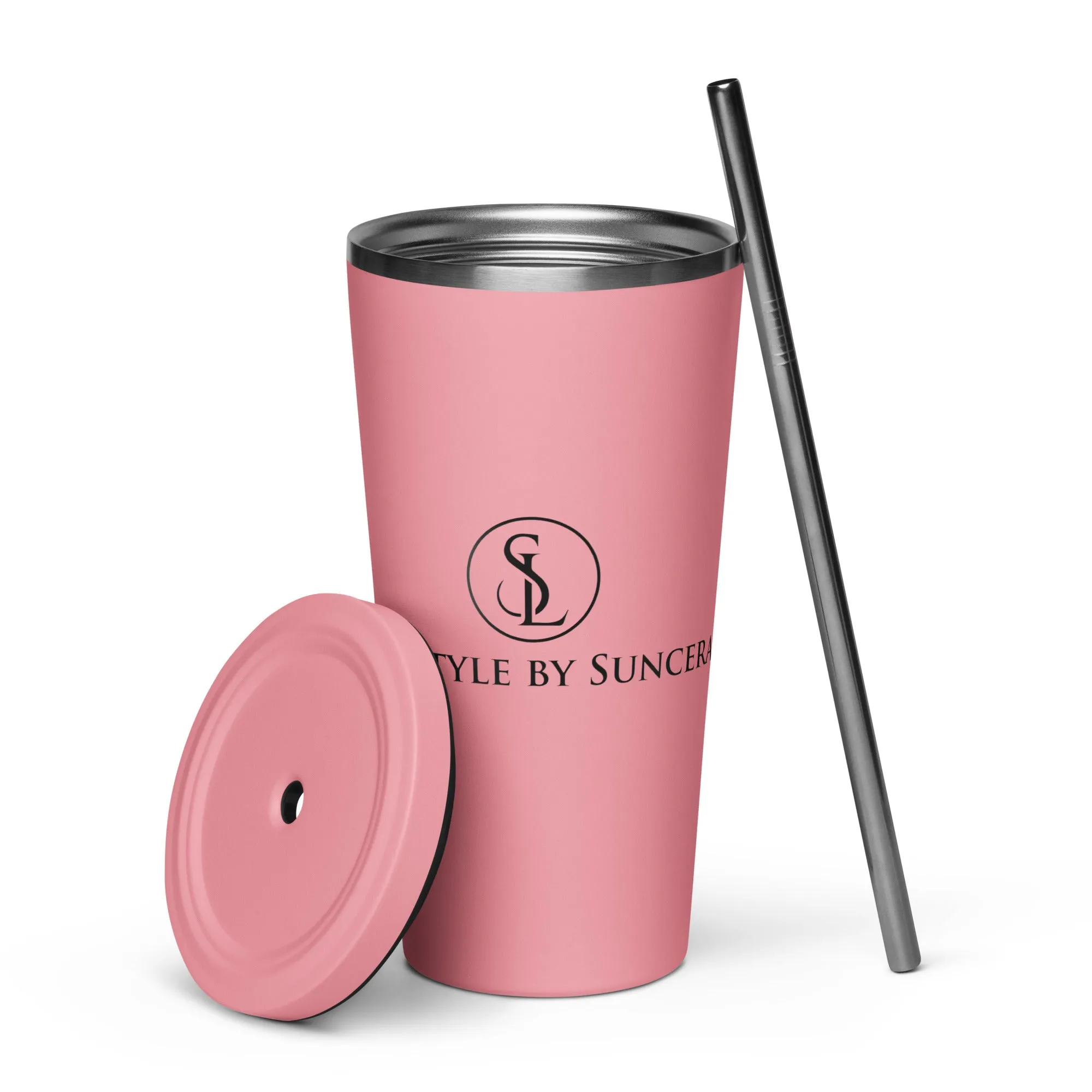 Lifestyle By Suncera Stainless Steel Tumbler w/Straw