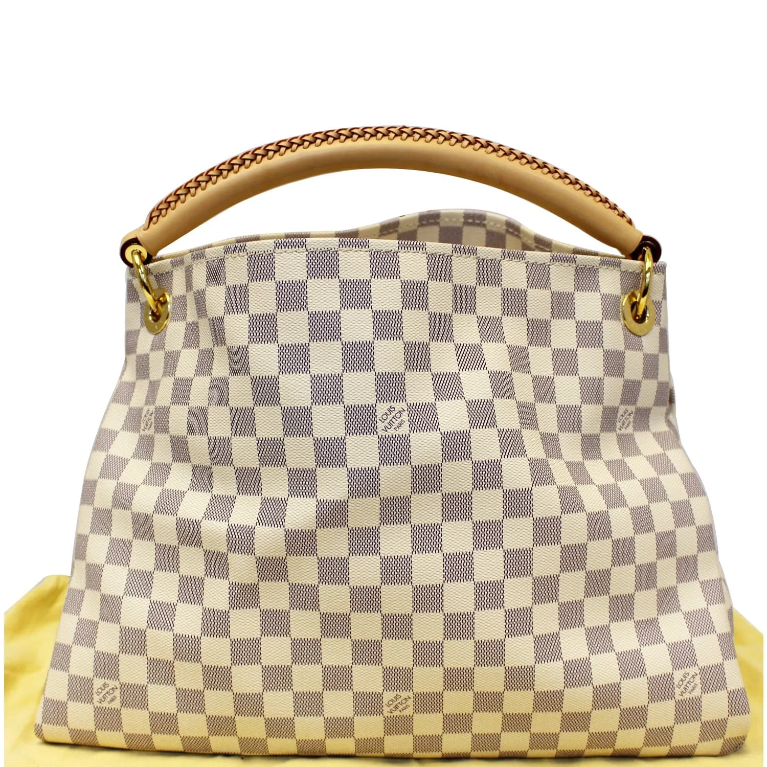 LOUIS VUITTON Artsy MM Damier Azur Shoulder Bag White