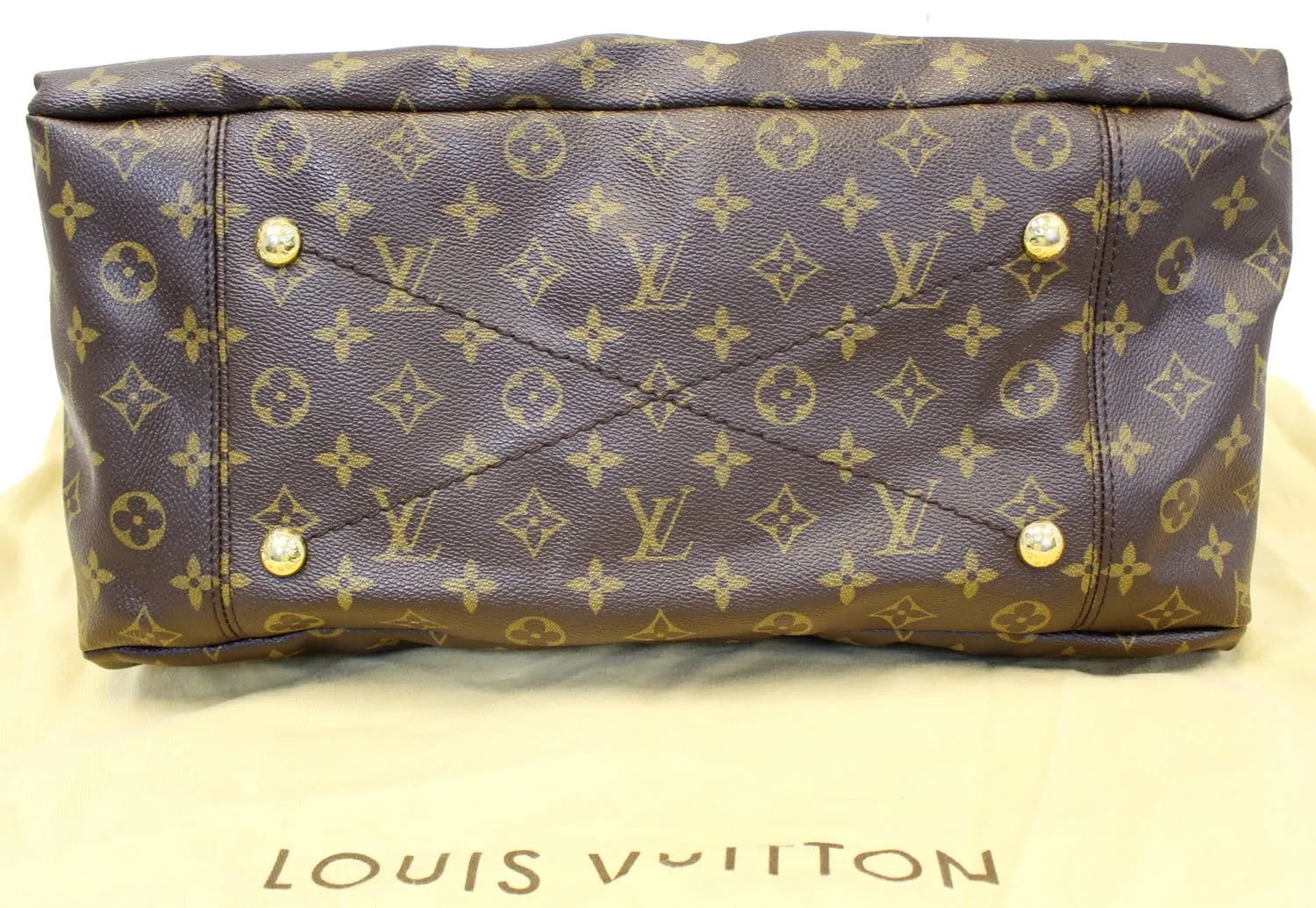 LOUIS VUITTON Artsy MM Monogram Canvas Hobo Brown Shoulder Bag