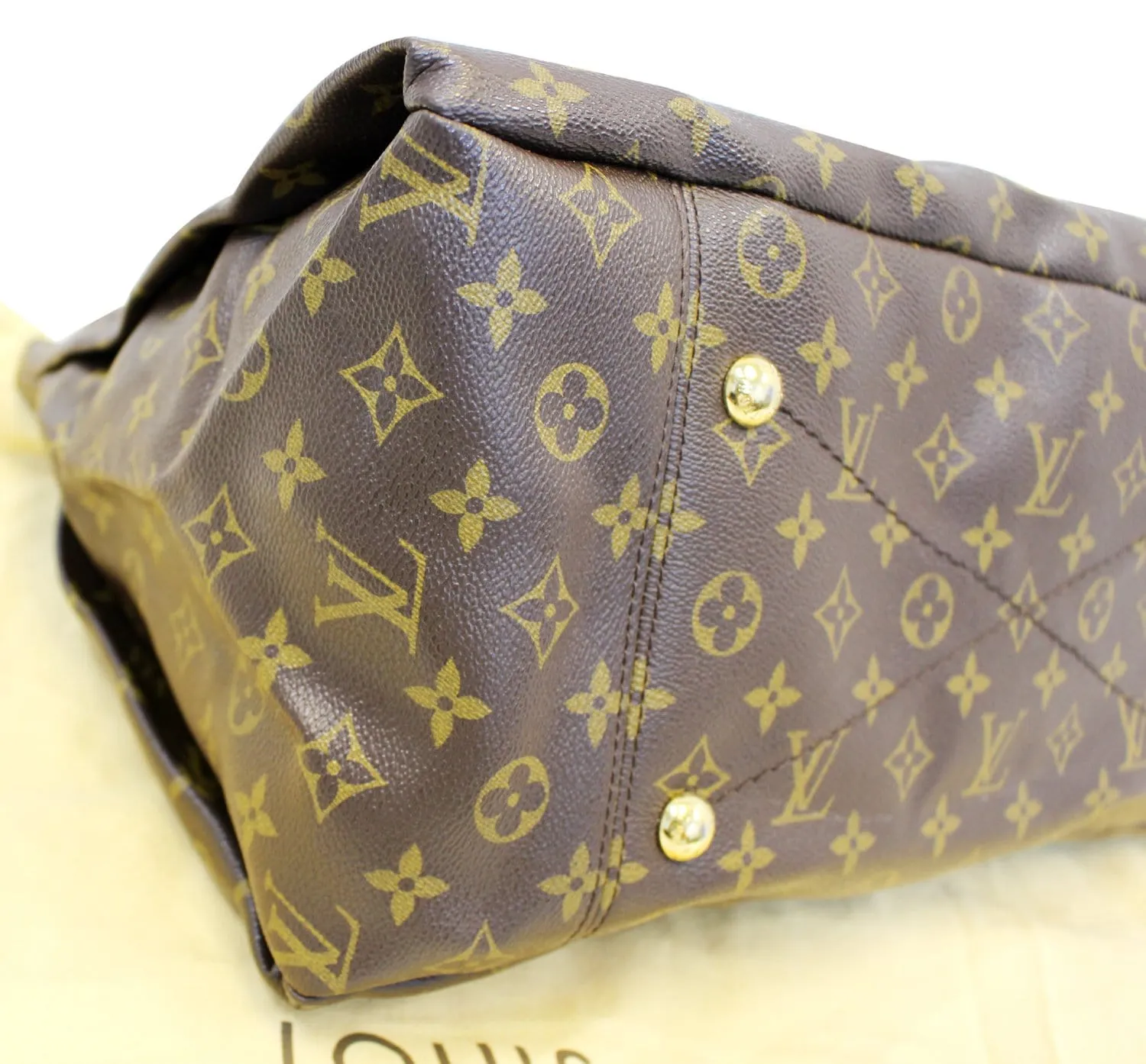LOUIS VUITTON Artsy MM Monogram Canvas Hobo Brown Shoulder Bag