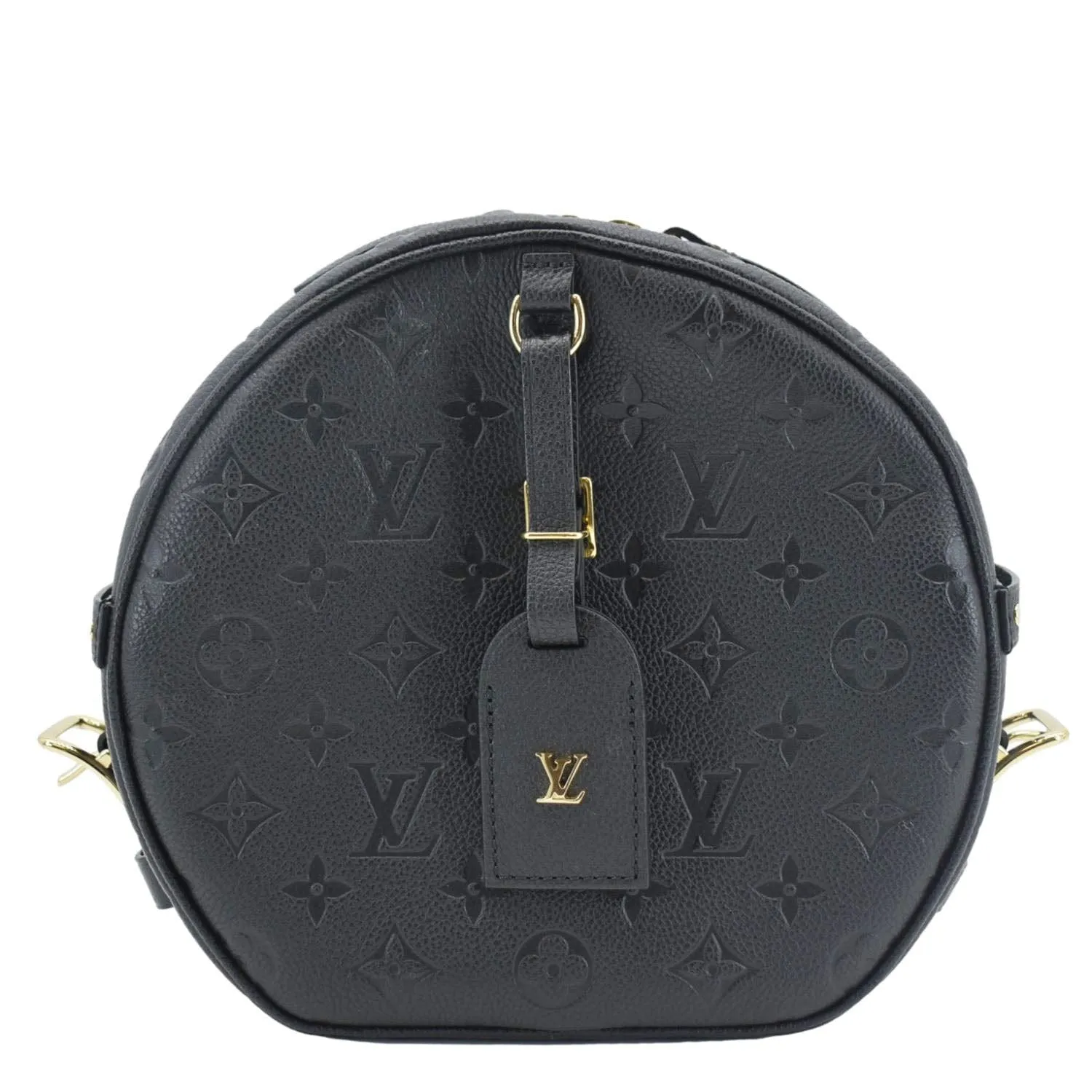 LOUIS VUITTON Boite Chapeau Souple MM Monogram Empreinte Shoulder Bag Black