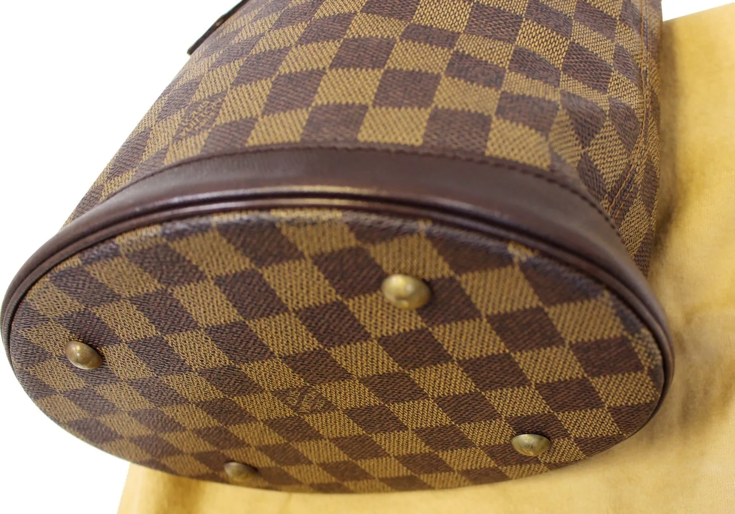 LOUIS VUITTON Damier Ebene Brown Marais Bucket Shoulder Bag - Final Call