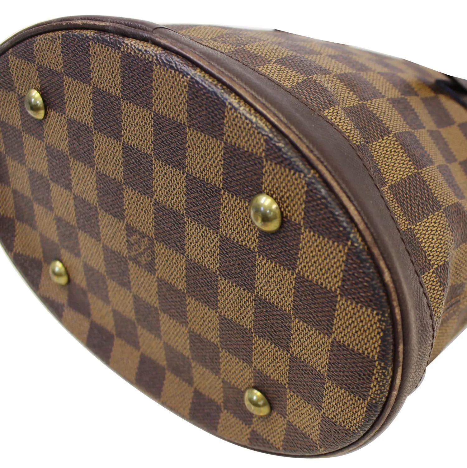LOUIS VUITTON Damier Ebene Brown Marais Bucket Shoulder Bag