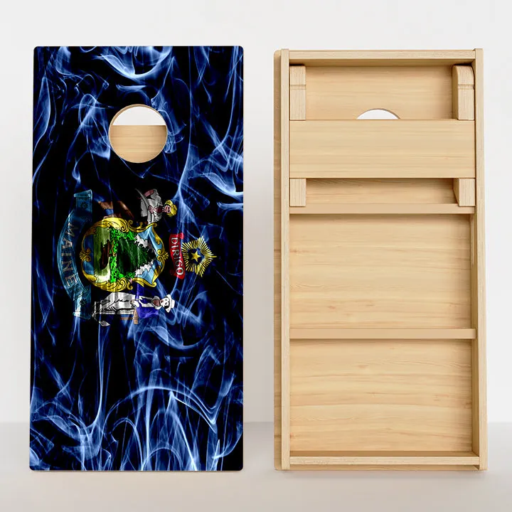 Maine Flag Professional Cornhole Boards