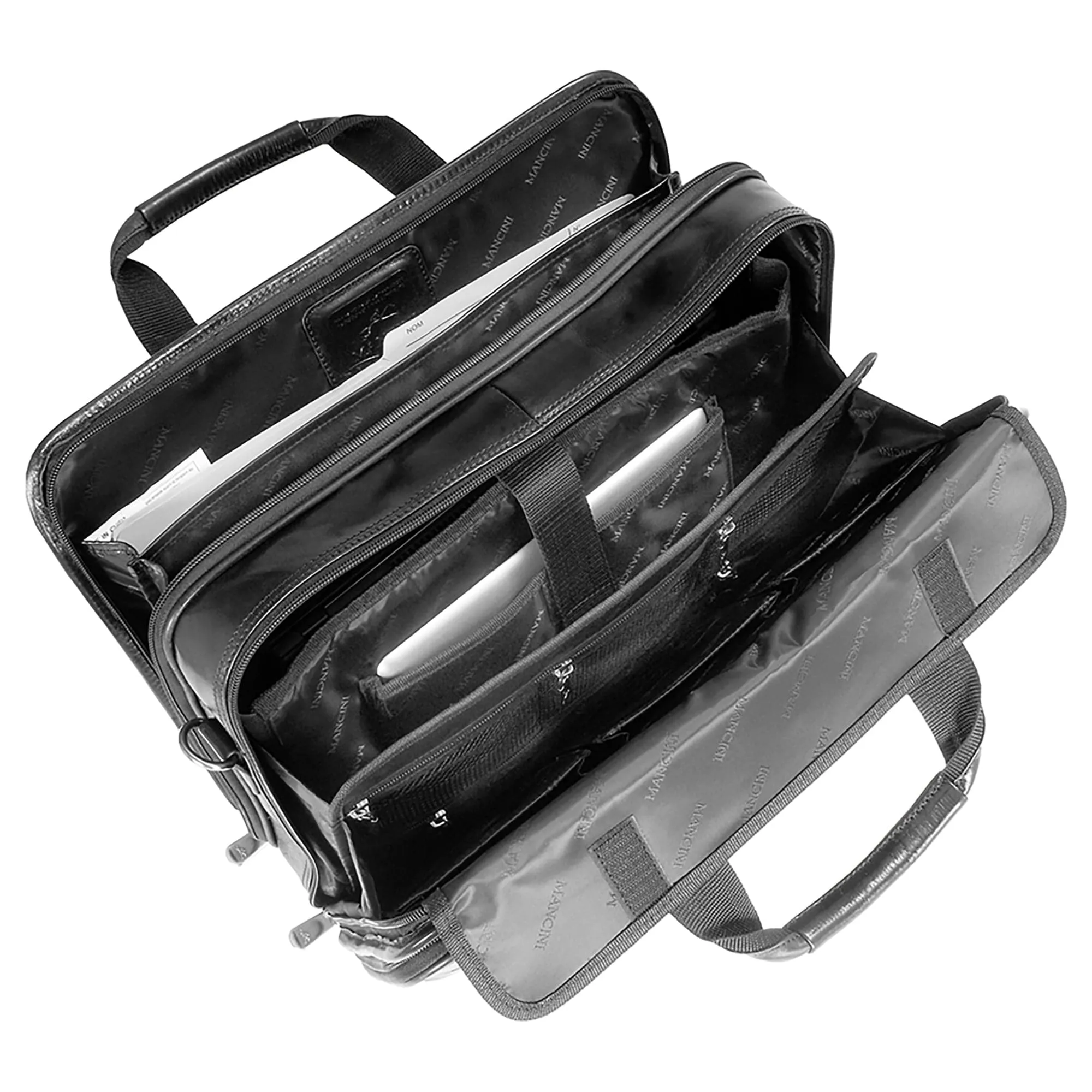 Mancini Signature Double Compartment Briefcase for Laptop /Tablet