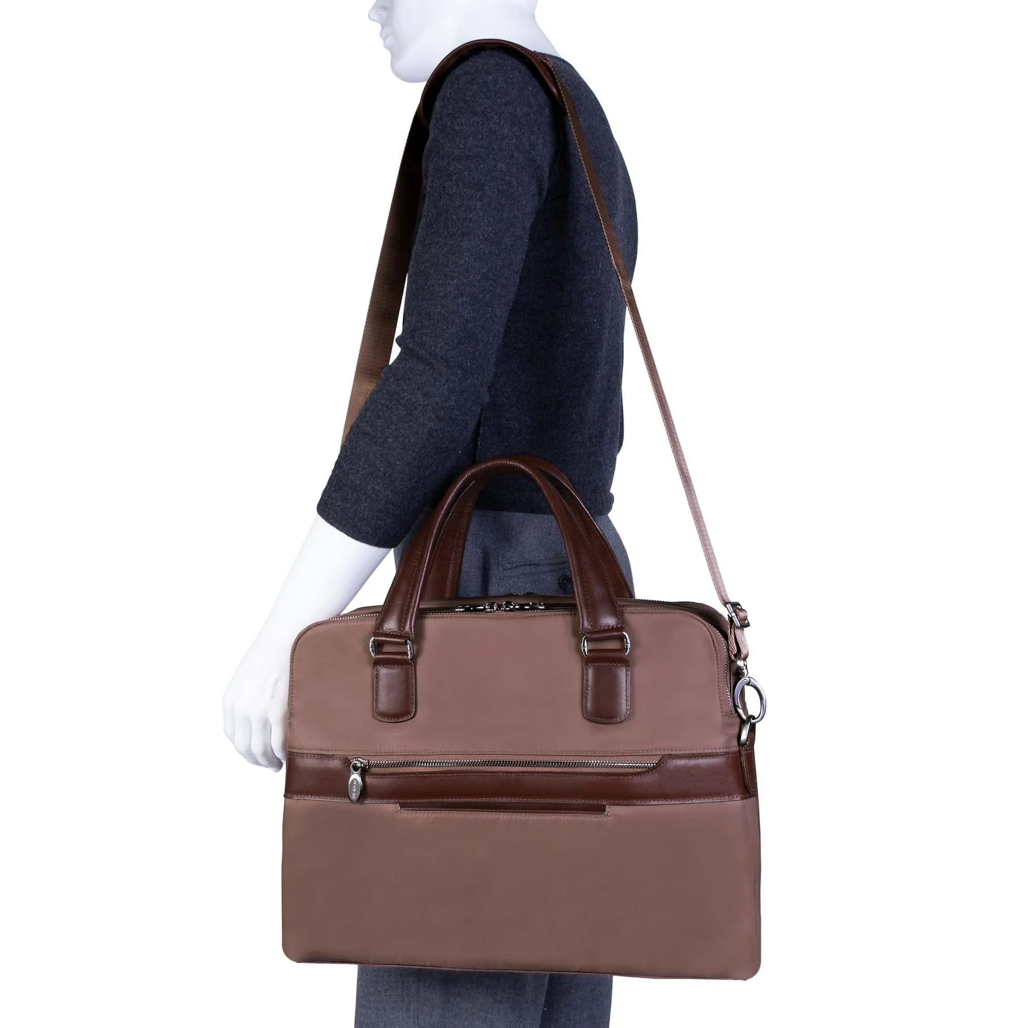 Mcklein USA Hartford 15" Nylon Dual Compartment Briefcase