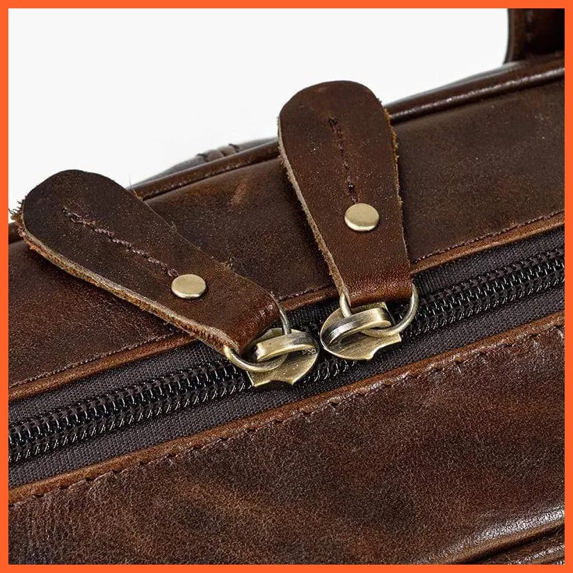Men Briefcase Leather Hand Bag